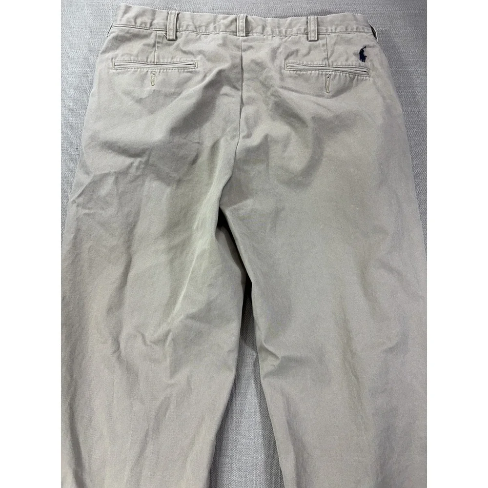 Polo Ralph Lauren Preston Pant Khaki Flat Front Chino Pants Size 35/30